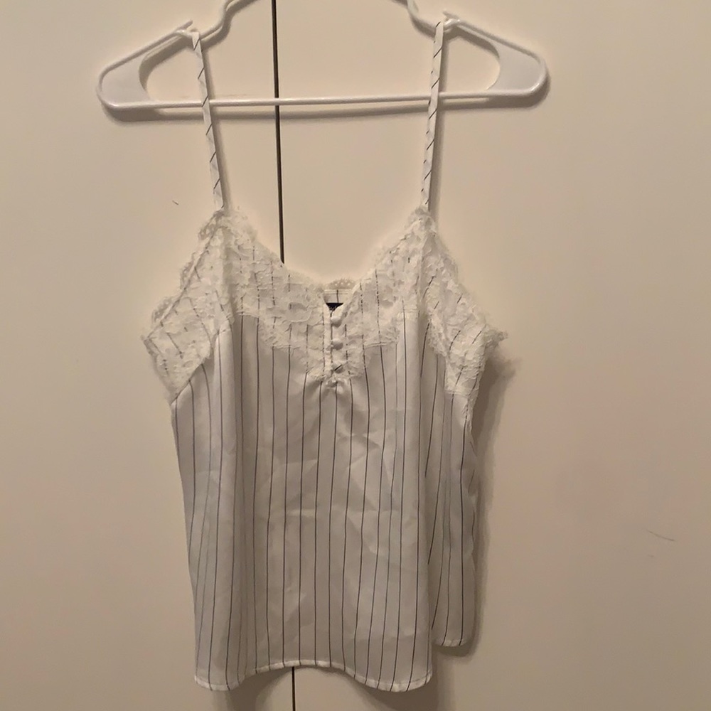 Small Abercrombie and Fitch blue and white tank